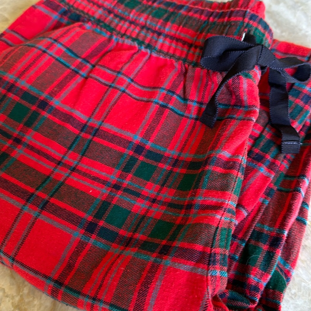 Red Plaid Flannel Pajama Pants by GAP BODY - Tabbed Ankle Details - Pjs -Size XS
